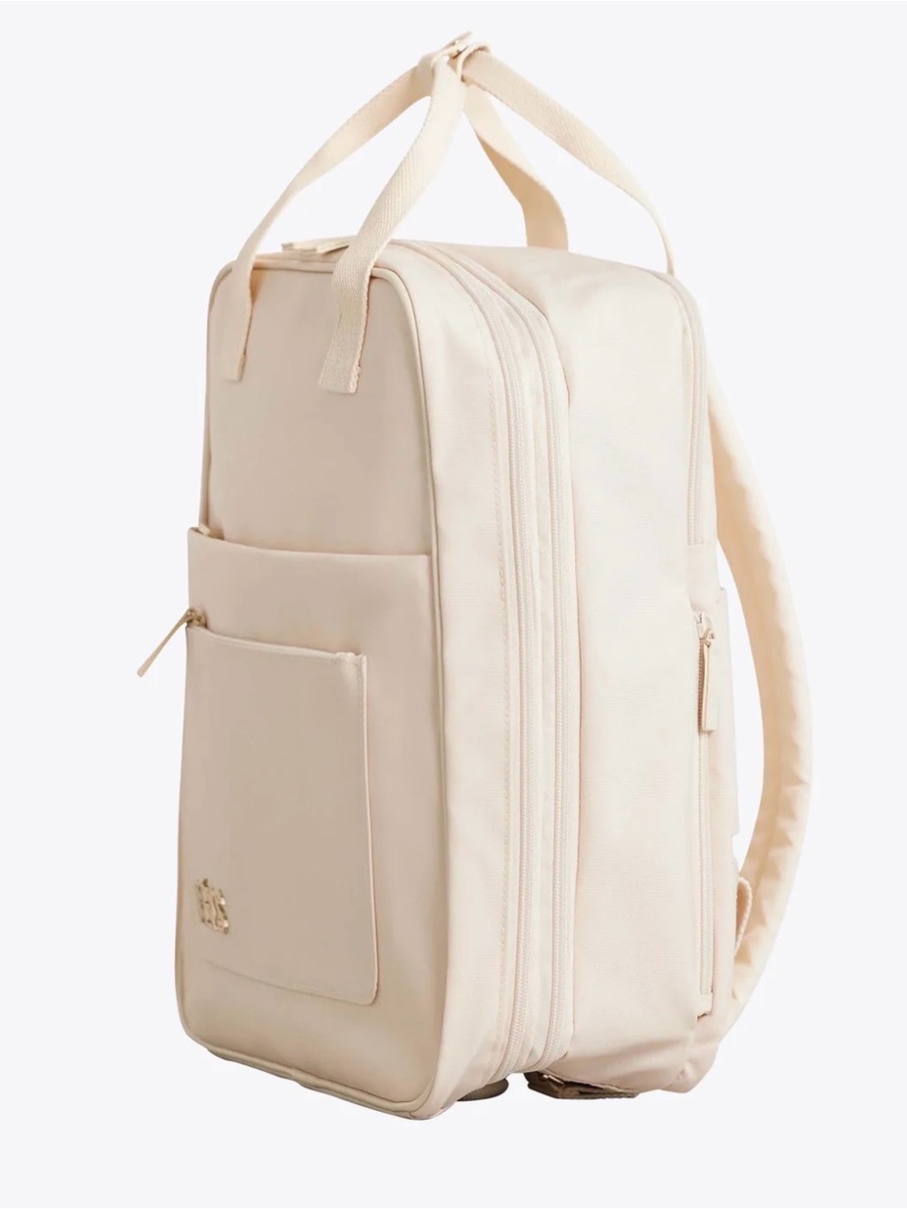 BEIS The Expandable Backpack In Beige - Picture 2 of 3